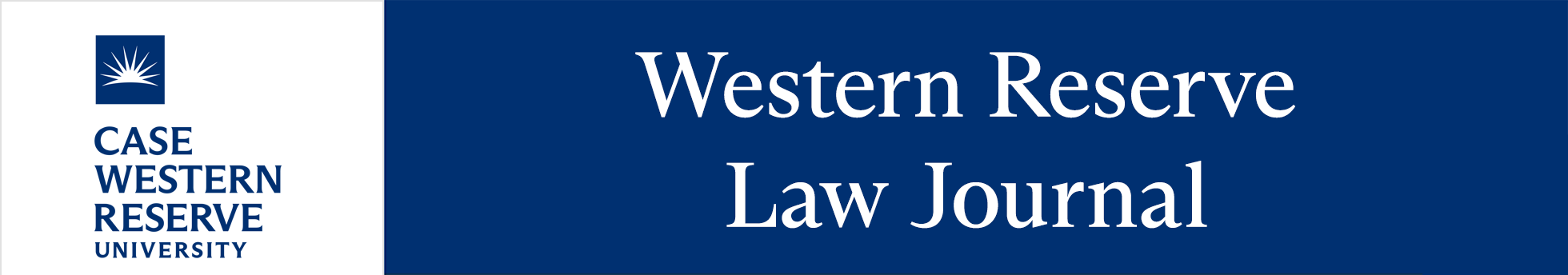 Western Reserve Law Journal