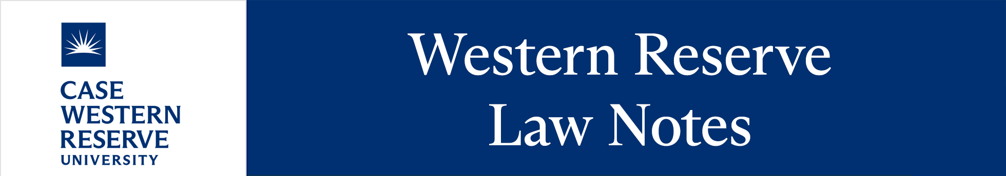 Western Reserve Law Notes
