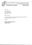 Letter from Trudy Huskamp Peterson to M. Cherif Bassiouni